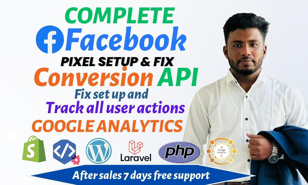 I will setup facebook pixel conversion API,server side tracking ga4